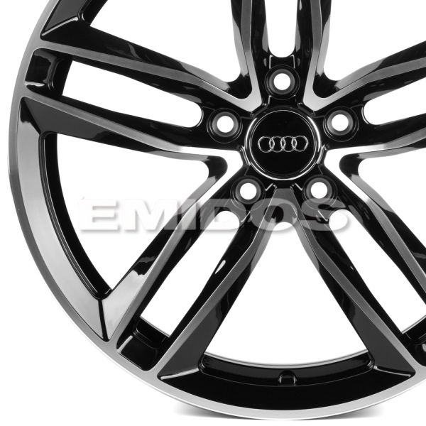 Комплект дисков 28627/18/66.45/Черный + Полированные Спицы