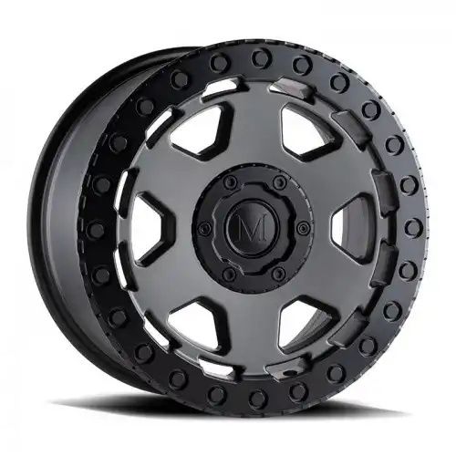 Mandrus FORSCHER MATTE GUNMETAL W/ BLACK LIP EDGE 6x130 16R 8 84.1 45