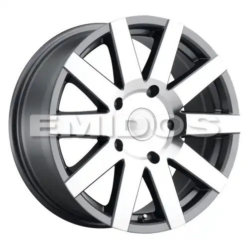 Black Rhino JOURNEY GLOSS GUNMETAL W/ MIRROR-CUT FACE 5x130 17R 7.5 84.1 45