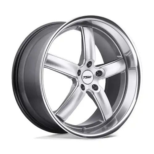 TSW STOWE HYPER SILVER W/ MIRROR CUT LIP 5x112 17R 8 72.1 32