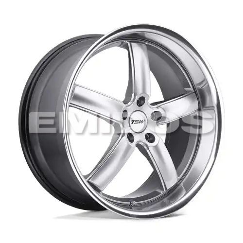 TSW STOWE HYPER SILVER W/ MIRROR CUT LIP 5x112 17R 8 72.1 32