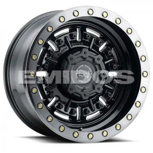 Black Rhino ABRAMS GLOSS GUN BLACK W/ MACHINED DARK TINT 6x135 17R 8.5 87.1 -18