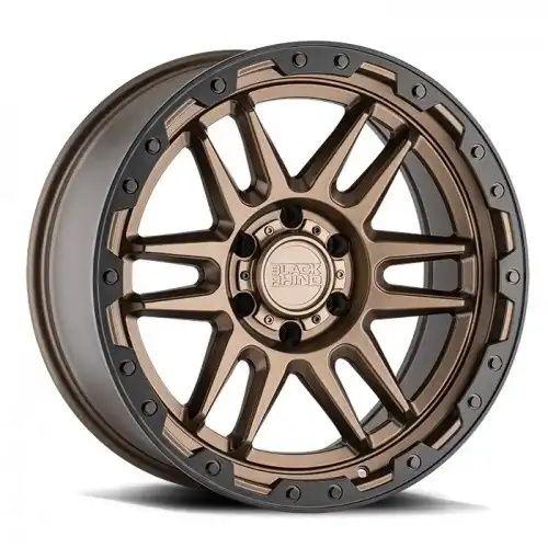 Black Rhino APACHE MATTE BRONZE W/ BLACK RING & BLACK BOLTS 6x139.7 17R 8.5 112.1 -18