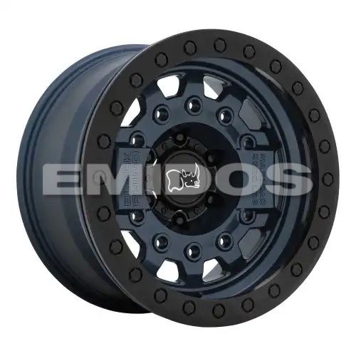 Black Rhino AVENGER BEADLOCK NAVY BLUE W/ BLACK HARDWARE 6x139.7 17R 8.5 112.1 BNK