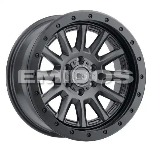 Black Rhino DUGGER GUN BLACK W/ BLACK ROCK GUARD 6x114.3 17R 8.5 66.06 10