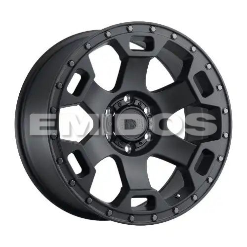 Black Rhino GAUNTLET SEMI GLOSS BLACK W/ GUNMETAL BOLTS 6x114.3 17R 8.5 76.1 BNK