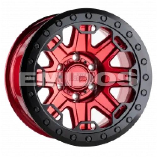 Black Rhino RIFT BEADLOCK CANDY RED W/ BLACK RING 8x170 17R 8.5 125.1 -38