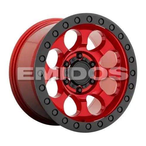 Black Rhino RIOT CANDY RED W/ BLACK RING & BOLTS 6x139.7 17R 8.5 112.1 -30
