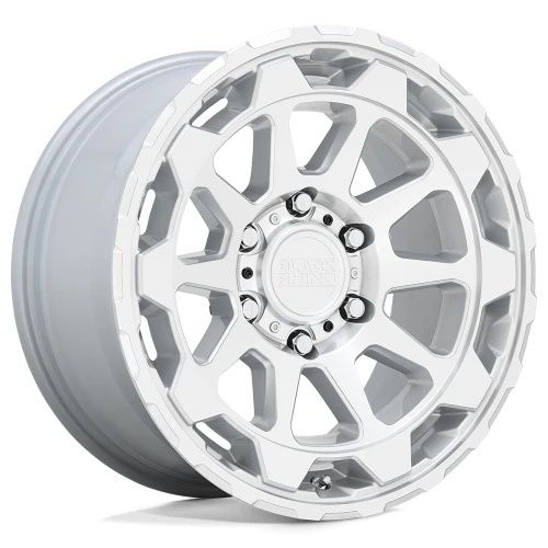 Black Rhino ROTOR GLOSS SILVER W/ MIRROR CUT FACE 5x127 17R 8.5 71.5 -18