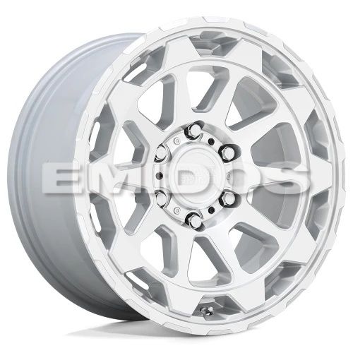 Black Rhino ROTOR GLOSS SILVER W/ MIRROR CUT FACE 5x127 17R 8.5 71.5 2