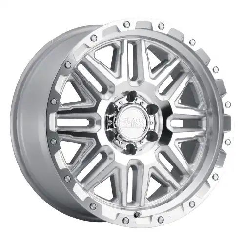 Black Rhino ALAMO SILVER W/ MIRROR FACE & STAINLESS BOLTS 6x139.7 17R 9 112.1 12