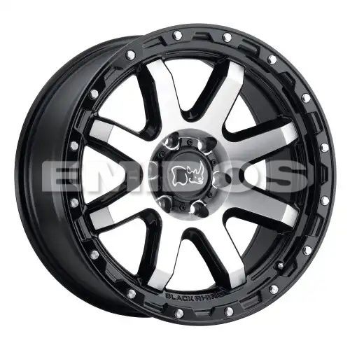 Black Rhino COYOTE GLOSS BLACK W/ MACHINED FACE & STAINLESS BOLTS 6x135 17R 9 87.1 12