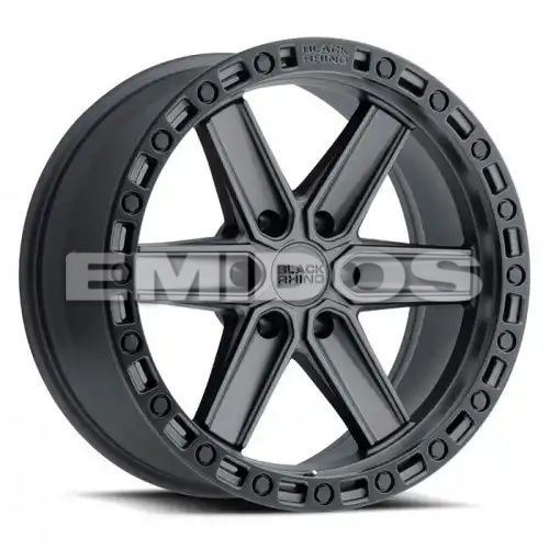Black Rhino HENDERSON GUN BLACK W/ BLACK RING 6x139.7 17R 9 112.1 -12