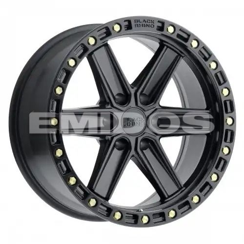 Black Rhino HENDERSON MATTE BLACK W/ BRASS BOLTS 6x132 17R 9 74.5 12