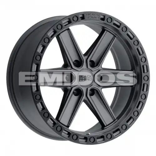Black Rhino HENDERSON GUN BLACK W/ BLACK RING 6x132 17R 9 74.5 12