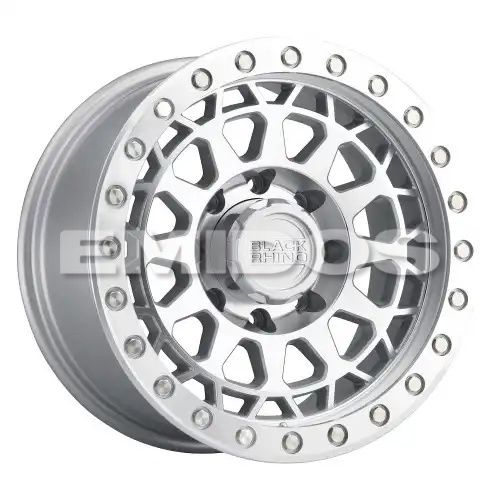 Black Rhino PRIMM SILVER W/ MIRROR FACE & MACHINED RING 8x170 17R 9 125.1 BNK