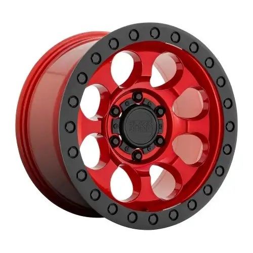 Black Rhino RIOT CANDY RED W/ BLACK RING & BOLTS 6x139.7 17R 9 112.1 -18