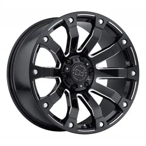 Black Rhino SELKIRK GLOSS BLACK MILLED 5x139.7 17R 9 78.1 BNK