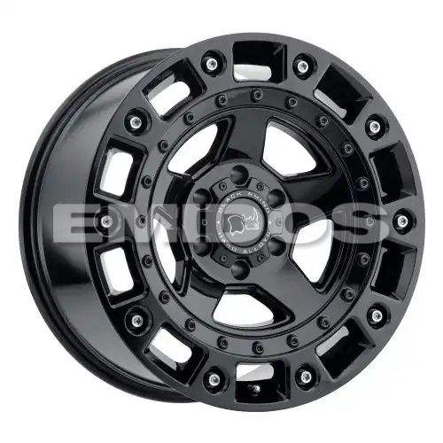 Black Rhino CINCO GLOSS BLACK W/ STAINLESS BOLT 6x135 17R 9.5 87.1 12