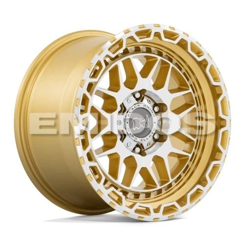 Black Rhino HOLCOMB GLOSS GOLD W/ MIRROR CUT FACE 6x135 17R 9.5 87.1 12