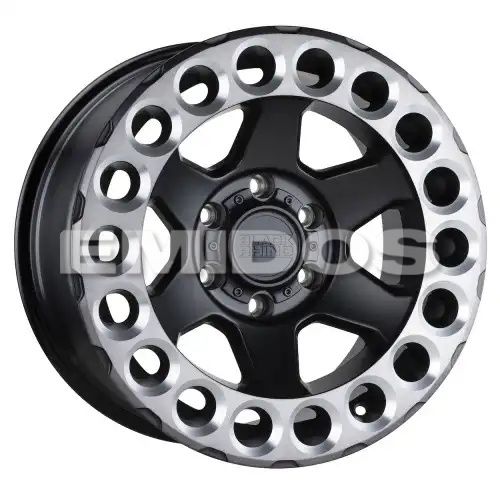 Black Rhino ODESSA MATTE BLACK W/ MACHINED TINT LIP & MILLED RINGS 6x139.7 17R 9.5 112.1 12