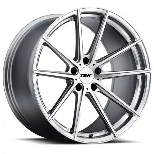 TSW BATHURST SILVER W/ MIRROR CUT FACE 5x114.3 18R 10.5 76.1 27