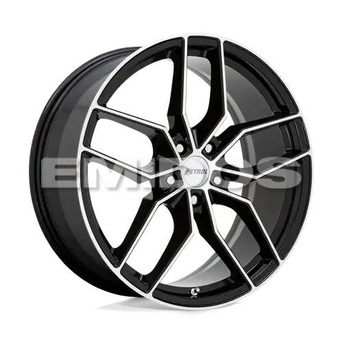 Petrol P5C GLOSS BLACK W/ MACHINED FACE 5x115 18R 8 76.1 40