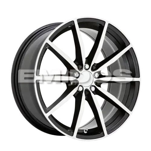 Ruff BURNOUT GLOSS BLACK W/ MACHINED FACE 5x100/114.3 R 8 72.1 38
