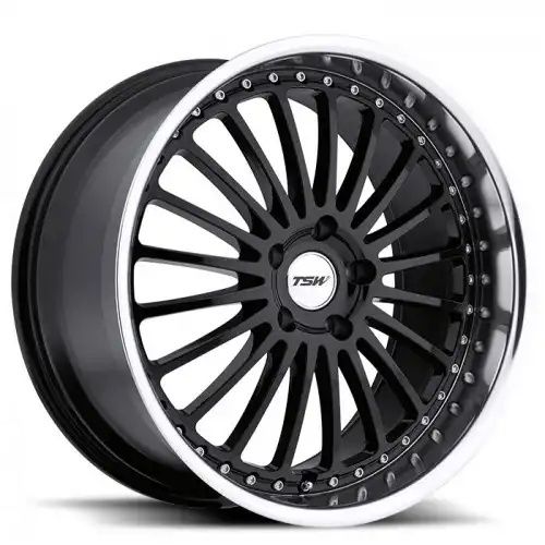TSW SILVERSTONE GLOSS BLACK W/ MIRROR CUT LIP 5x120 18R 8 76.1 35