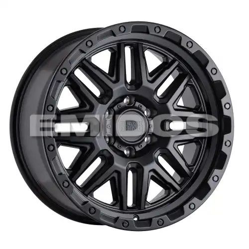 Black Rhino ALAMO MATTE BLACK W/ BLACK BOLTS 8x170 18R 9 125.1 -18