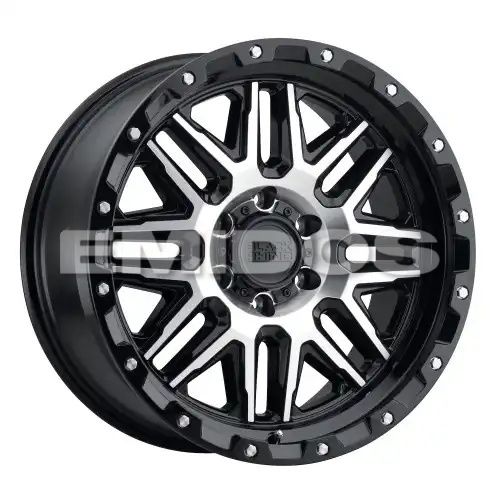 Black Rhino ALAMO GLOSS BLACK W/ MACHINED FACE & STAINLESS BOLTS 6x135 18R 9 87.1 12