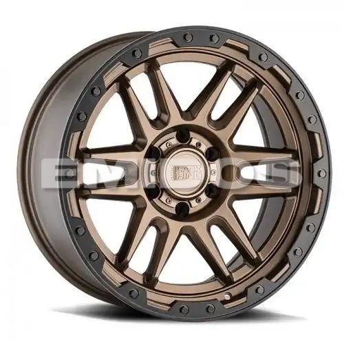 Black Rhino APACHE MATTE BRONZE W/ BLACK RING & BLACK BOLTS 6x135 18R 9 87.1 12