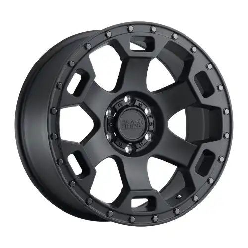 Black Rhino GAUNTLET SEMI GLOSS BLACK W/ GUNMETAL BOLTS 5x139.7 18R 9 78.1 2
