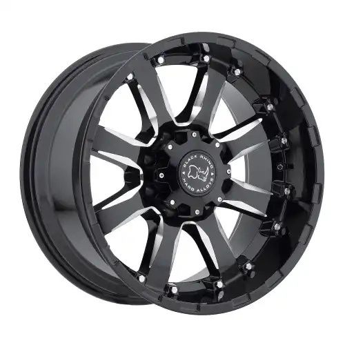 Black Rhino SIERRA GLOSS BLACK W/ MILLED SPOKES 5x139.7 18R 9 78.1 BNK