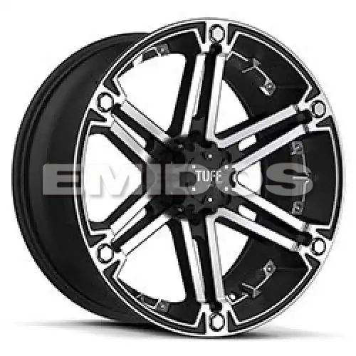 Tuff T01 FLAT BLACK W/ MACHINED FACE 6x139.7 18R 9 106.1 10