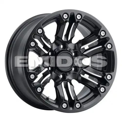 Black Rhino ASAGAI MATTE BLACK & MACHINED W/ STAINLESS BOLTS 5x139.7 18R 9.5 78.1 2