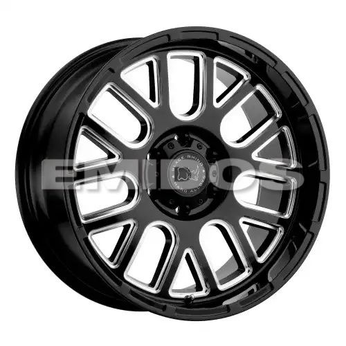 Black Rhino PISMO GLOSS BLACK W/ MILLED SPOKES 6x135 18R 9.5 87.1 6