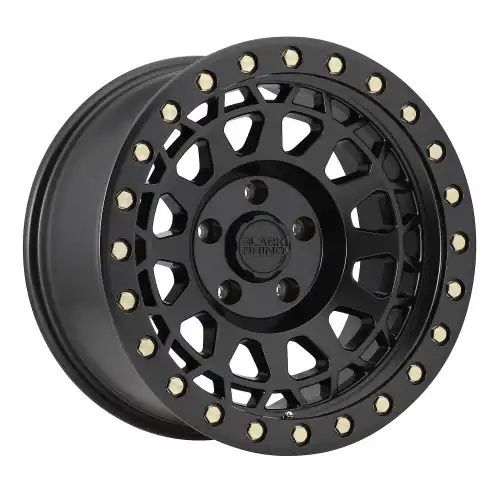 Black Rhino PRIMM MATTE BLACK W/ BRASS BOLTS 5x127 18R 9.5 71.5 BNK