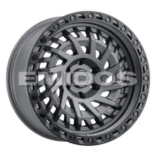 Black Rhino SHREDDER MATTE GUNMETAL W/ BLACK RING 5x127 18R 9.5 71.5 -18