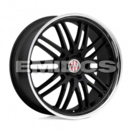 VICTOR EQUIPMENT LEMANS GLOSS BLACK W/ MIRROR CUT LIP 5x130 18R 9.5 71.5 49