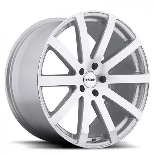 TSW BROOKLANDS SILVER W/ MIRROR CUT FACE 5x114.3 19R 8 76.1 30