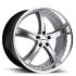 TSW JARAMA HYPER SILVER W/ MIRROR CUT LIP 5x108 19R 8 72.1 40
