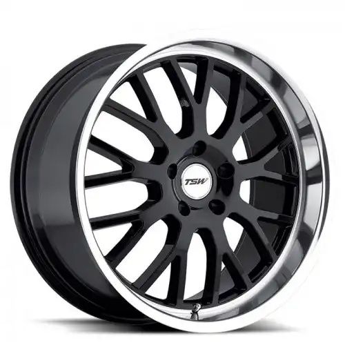 TSW TREMBLANT GLOSS BLACK W/ MIRROR CUT LIP 5x114.3 19R 8 76.1 30