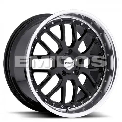 TSW VALENCIA GLOSS BLACK W/ MIRROR CUT LIP 5x100 19R 8 72.1 32