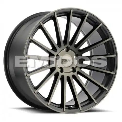 TSW LUCO MATTE BLACK W/ MACHINE FACE & DARK TINT 5x120 19R 8.5 76.1 15