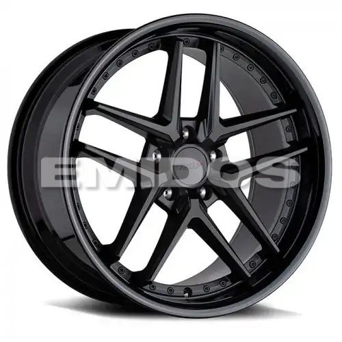 TSW PREMIO MATTE BLACK W/ GLOSS BLACK LIP 5x114.3 19R 8.5 76.1 20