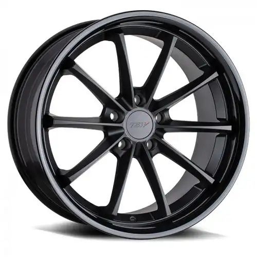 TSW SWEEP MATTE BLACK W/ GLOSS BLACK LIP 5x120 19R 8.5 76.1 20