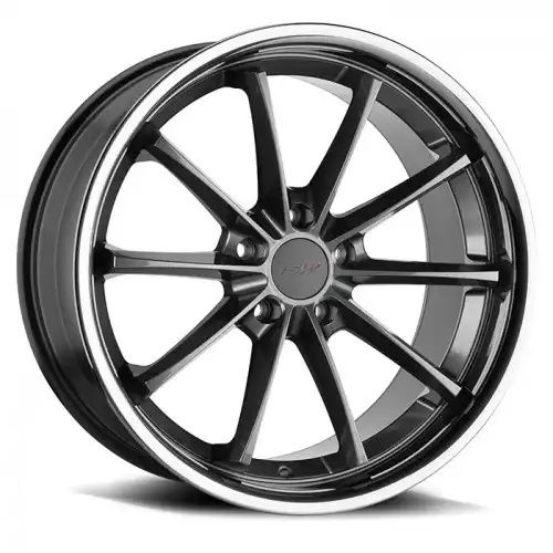 TSW SWEEP GLOSS GUNMETAL W/ STAINLESS LIP 5x112 19R 8.5 66.56 42