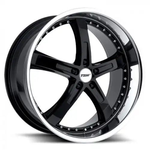 TSW JARAMA GLOSS BLACK W/ MIRROR CUT LIP 5x120 19R 9.5 76.1 20
