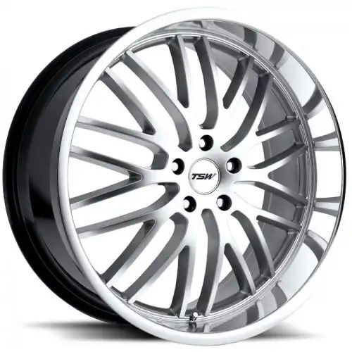 TSW SNETTERTON HYPER SILVER W/ MIRROR CUT LIP 5x120 19R 9.5 76.1 20